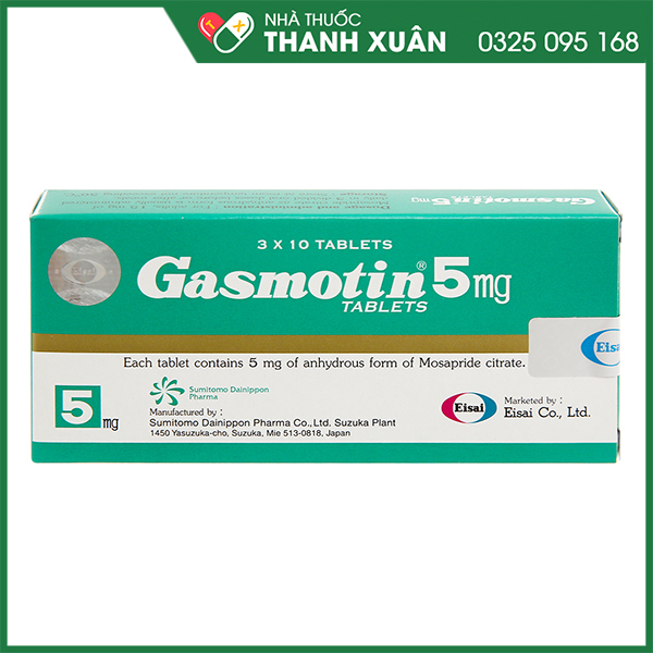 Gasmotin trị triệu chứng dạ dày